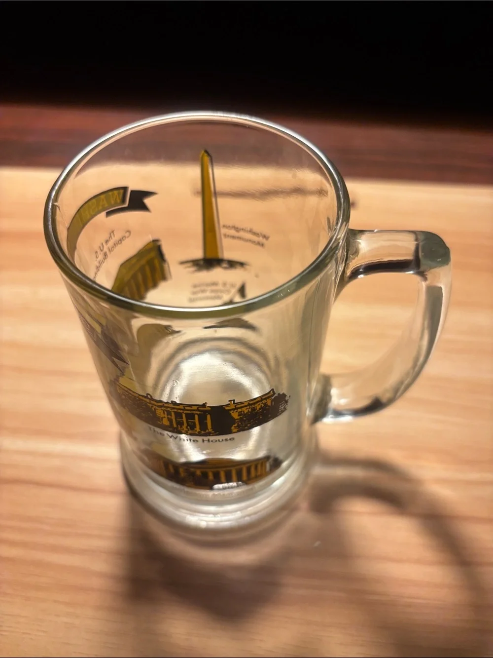 Washington D.C. Souvenir Glass with Gold Print